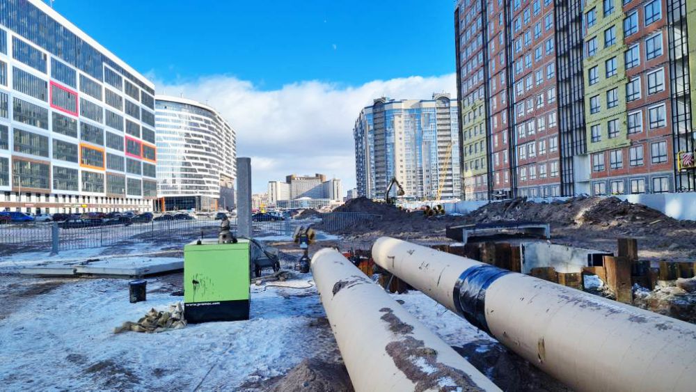 «Теплосеть Санкт-Петербурга» приступила к возведению новой сети на намывных территориях Васильевского острова